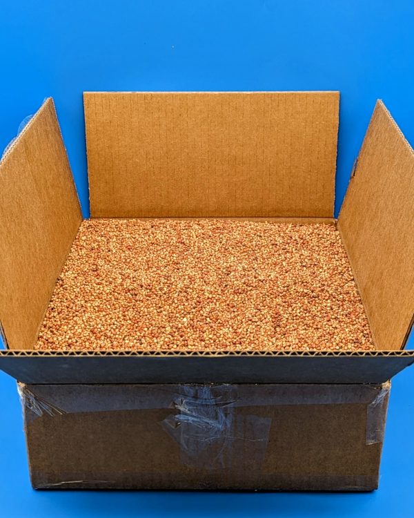 Box of sorghum grain, red milo. Ships in box. cost effective