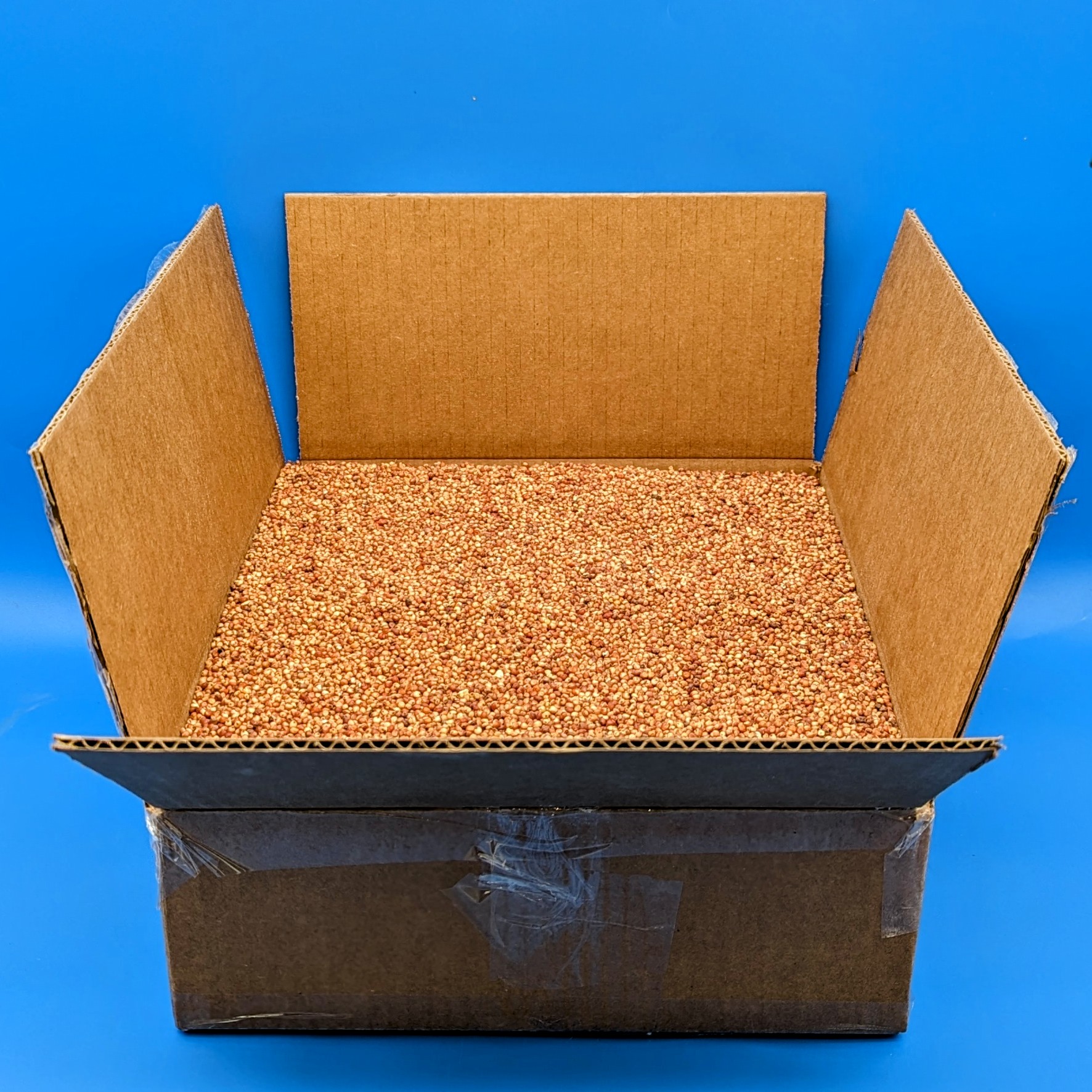 Box of sorghum grain, red milo. Ships in box. cost effective